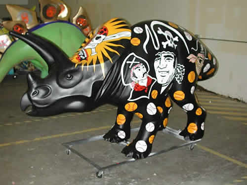 picture of the Go Bucs dinosaur